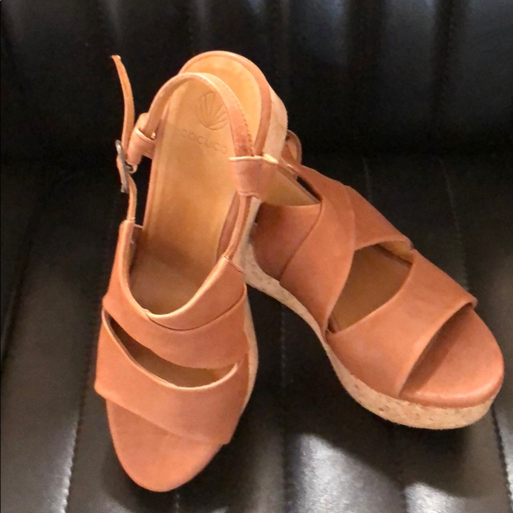 Coclico “Malania” Cork Wedge Sandal size 38 1/2